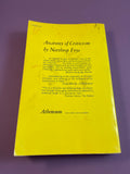 Anatomy of Criticism Four Essays by Northrop Frye Atheneum 1967 Vintage Literary