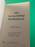 200 Stewardship Meditations by Marshall Hayden Vintage 1984 Christian Standard