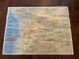 The Making of America Pacific Northwest Map 1986 National Geographic Society