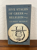 Five Stages of Greek Religion by Gilbert Murray 1955 Vintage Anchor Paperback