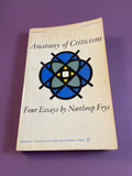 Anatomy of Criticism Four Essays by Northrop Frye Atheneum 1967 Vintage Literary