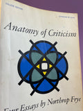Anatomy of Criticism Four Essays by Northrop Frye Atheneum 1967 Vintage Literary