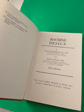 Machine Design by Bradford & Eaton HC 1957 5th Edition Hardcover Engineering