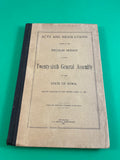 1896 Acts and Resolutions of the State of Iowa 26th General Assembly Hardcover