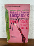 First Come, First Kill by Richard & Frances Lockridge 1964 Pyramid Paperback Vtg
