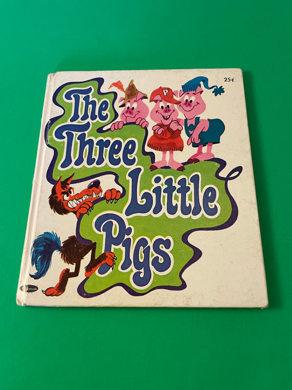 The Three Little Pigs Whitman Tell-A-Tale Vintage 1969 Children's Hardcover Wood