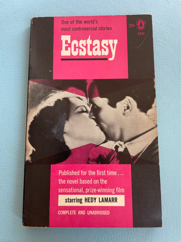 Ecstasy Simone Colette Vintage 1961 Popular Paperback Hedy Lamarr Movie Tie-in