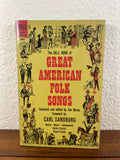 The Dell Book of Great American Folk Songs Jim Morse Carl Sandburg 1963 Vintage