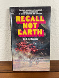 Recall Not Earth by C. C. MacApp Vintage 1970 Dell SciFi Paperback Space Galaxy