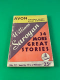 Avon Modern Short Story Monthly 12 William Saroyan 1944 34 More Great Stories PB