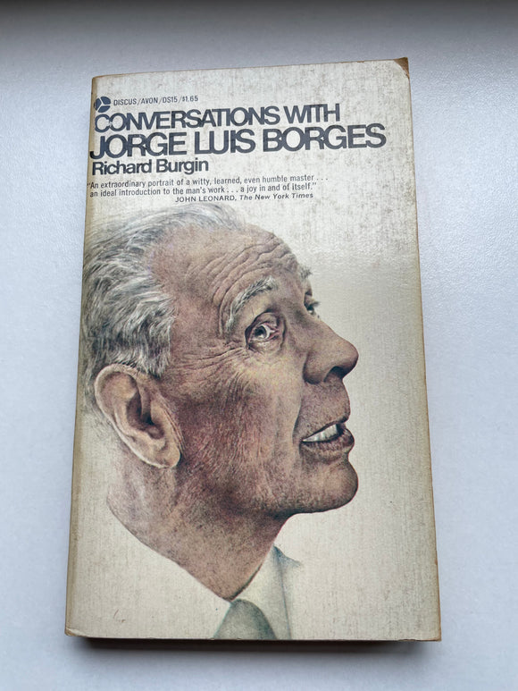 Conversations with Jorge Luis Borges Richard Burgin Paperback Avon 1970 Discus