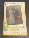 Harlequin Omnibus #44 - 3 Novels by Amanda Doyle Romance 1981 Girl Dawn Escape