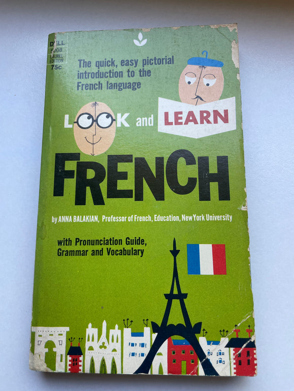 Look and Learn French by Anna Balakian Vintage 1973 Guide Dell Laurel PB Grammar
