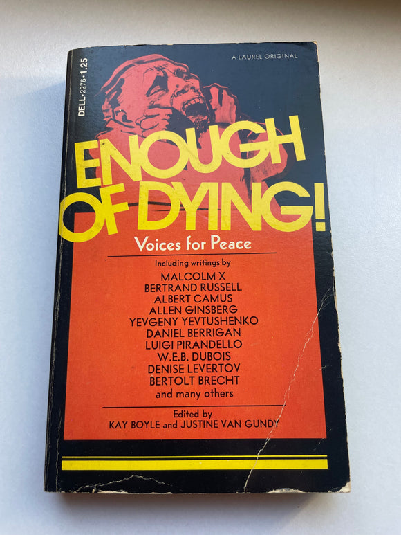 Enough of Dying! - Voices for Peace 1972 Malcolm X Russell Camus Ginsberg Dubois