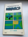 Introduction to Mathematics by CCT Baker Vintage 1974 Arco Paperback Math Arc PB