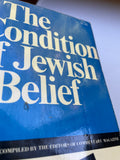 The Condition of Jewish Belief by Commentary Magazine Editors 1966 Paperback PB