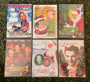 Lot of 6 Christmas TV Specials DVDs USO Liberace Betty White Howdy Doody Abbott