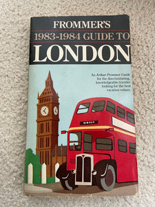 Frommer's 1983-1984 Guide to London Vintage Travel Vacation Porter Maps PB