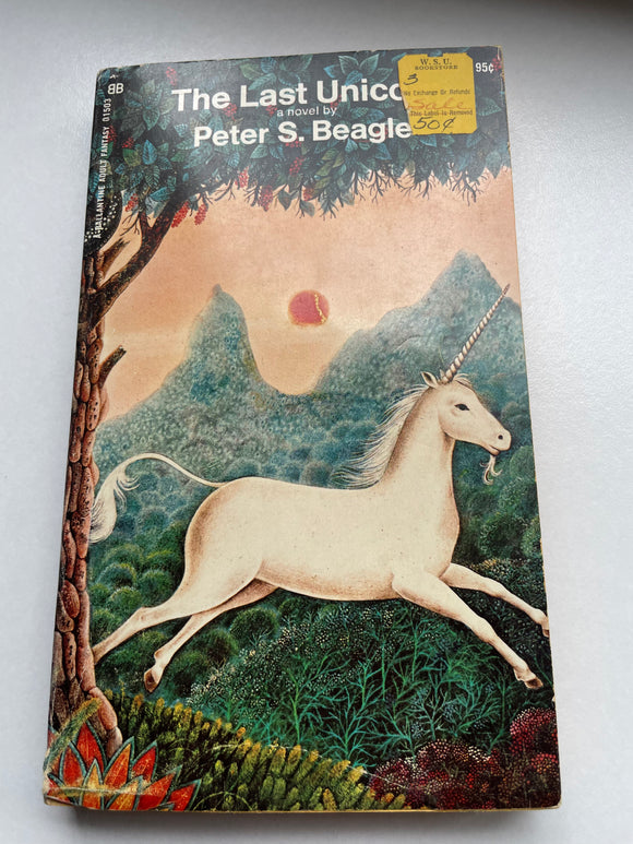 The Last Unicorn Peter S. Beagle Ballantine PB 1969 1st Printing Fantasy Vintage