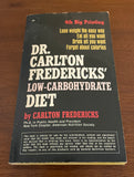 Dr. Carlton Fredericks' Low- Carbohydrate Diet 1965 Award Vintage Paperback PB