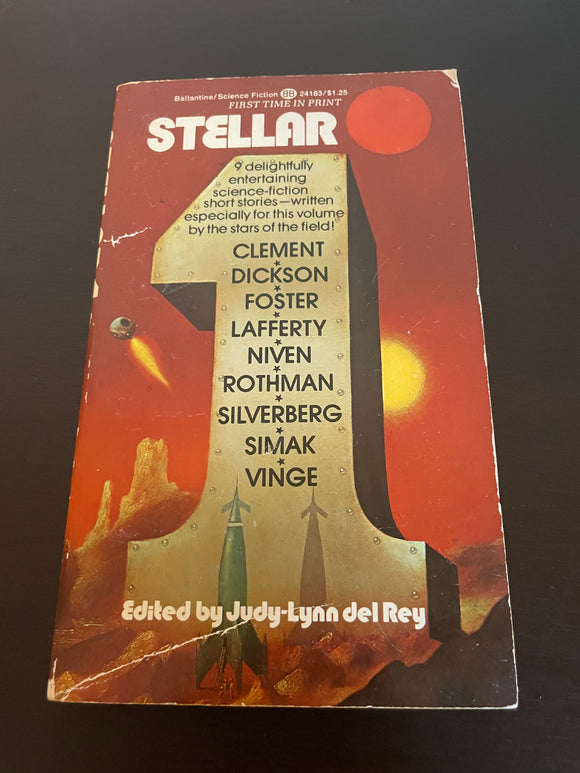 Stellar 1 Ed. by Judy-Lynn del Rey Vintage SciFi Short Stories 1974 Ballantine