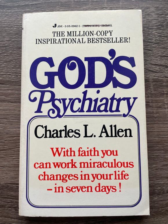 God’s Psychiatry by Charles L. Allen Vintage 1978 Jove Paperback Christian Faith