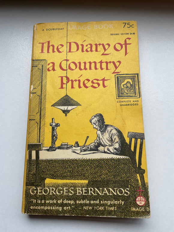 The Diary of a Country Priest Georges Bernanos Vintage 1960 Doubleday Image PB