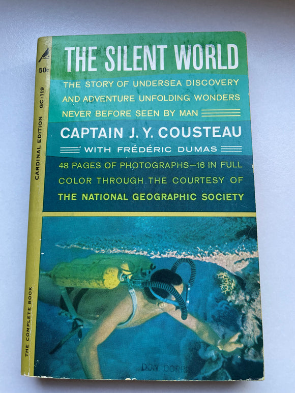 The Silent World Jacques Cousteau Dumas 1961 Pocket Cardinal National Geographic