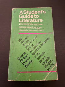 A Student's Guide to Literature C. Carter Colwell Vintage 1973 Pocket Paperback