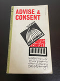 Advise & Consent by Allen Drury Vintage 1962 Paperback Giant Cardinal Pocket PB