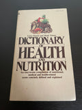 Dictionary of Health and Nutrition by Douris & Timon Vintage Pyramid 1976 PB