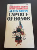 Capable of Honor by Allen Drury 1968 Vintage Dell Paperback Political Thriller