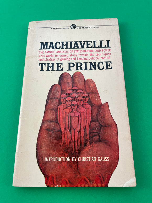 The Prince by Machiavelli Vintage 1952 Mentor Classic Paperback Statesmanship Power Politics