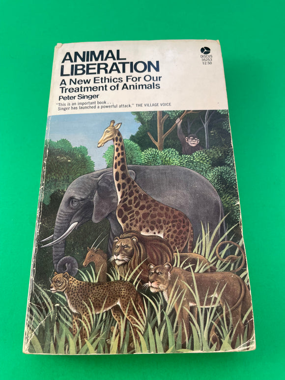 Animal Liberation A New Ethics for Our Treatment of Animals by Peter Singer 1977 Vintage Avon Discus Books Paperback Animal Rights