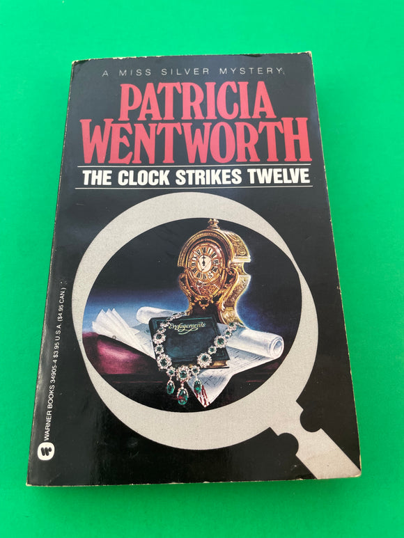 The Clock Strikes Twelve by Patricia Wentworth Vintage 1988 Warner Books British Murder Mystery Paperback Miss Silver