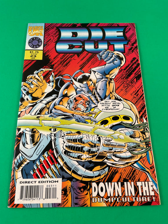 Die Cut # 3 Pumping Iron Marvel Comics UK Down in the Dump Culture Vintage 1994 Dakin Custodio Scott