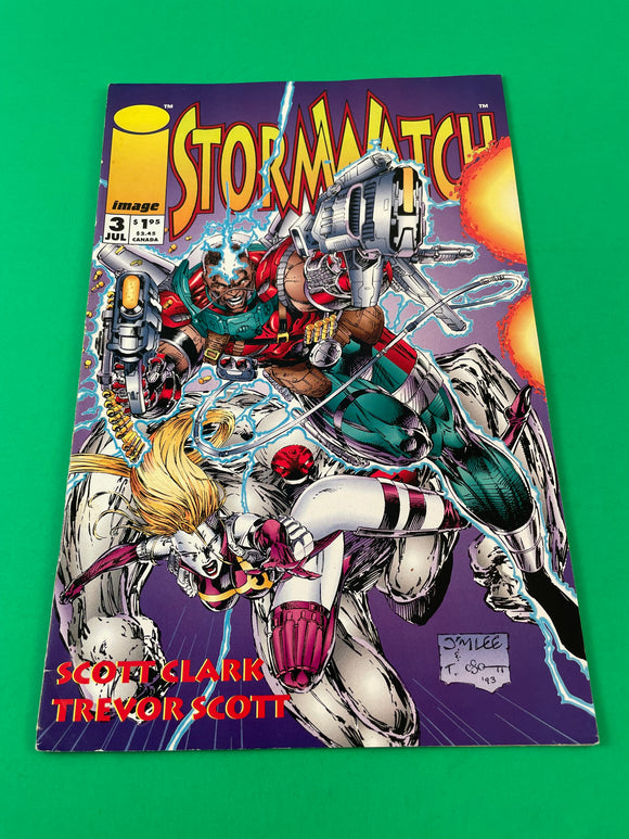 StormWatch # 3 Vintage 1993 Image Comics Jim Lee Choi Clark Scott Backlash Regent