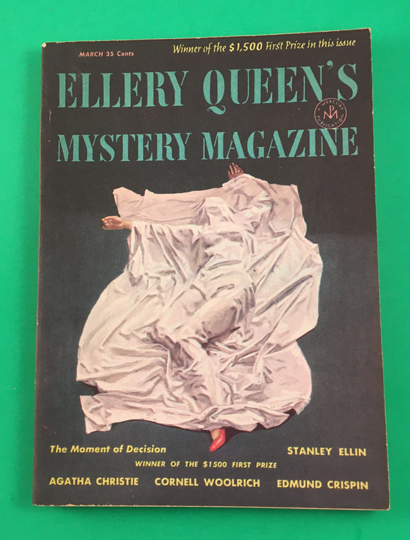 Ellery Queen's Mystery Magazine March 1955 Vintage Christie Black Mask Crime