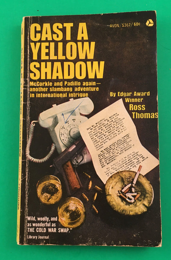 Cast a Yellow Shadow by Ross Thomas Vintage 1968 Avon Paperback Intrigue Padillo