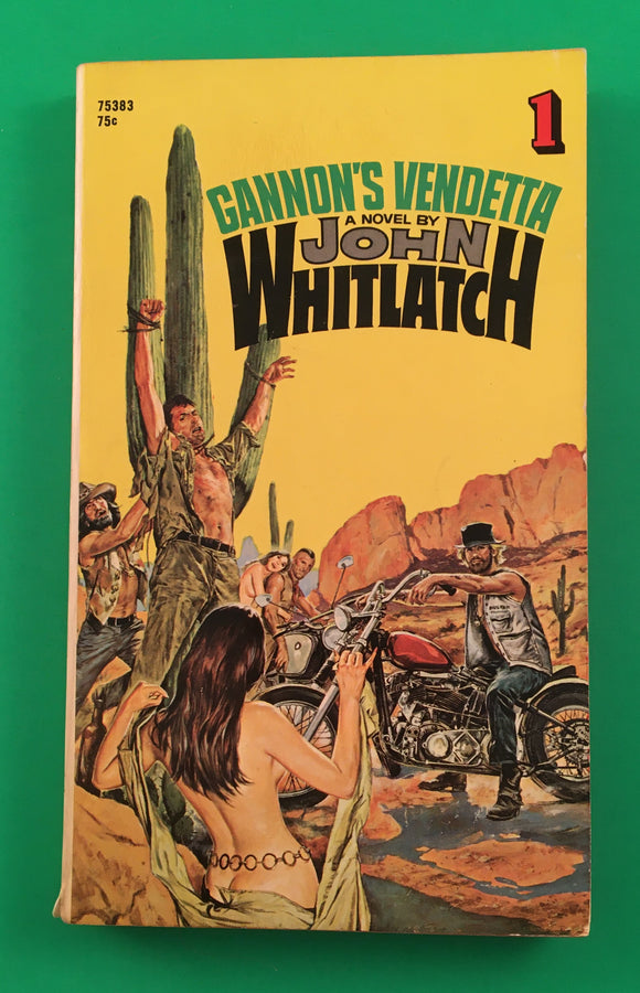 Gannon's Vendetta by John Whitlatch Vintage 1970 Pocket Paperback Harley Bikers