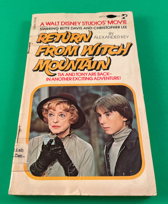 Return From Witch Mountain by Alexander Key Vintage 1978 Pocket Disney Movie Tie-in Paperback Bette Davis Archway