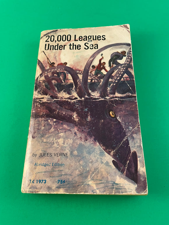 20,000 Leagues Under the Sea by Jules Verne Vintage 1971 Scholastic Paperback Captain Nemo Submarine Disney Movie Tie-in Classic SciFi Adventure Squid Nautilus