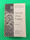 Sources of Chinese Tradition Volume 1 I Introduction to Oriental Civilizations de Bary Vintage 1960 TPB Paperback Columbia University Press