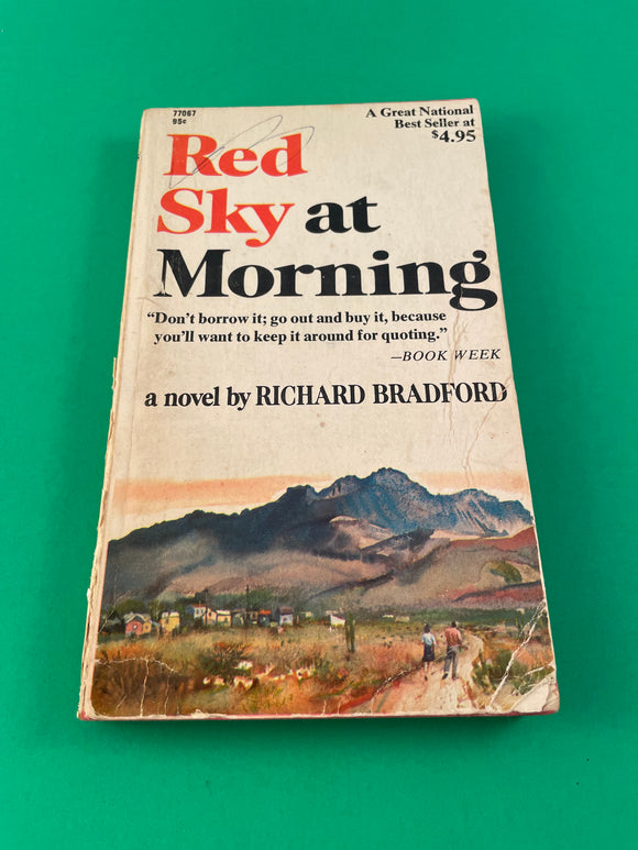 Red Sky at Morning by Richard Bradford Vintage 1969 Pocket Paperback Coming of Age WWII WW2