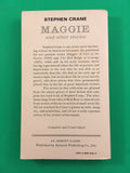 Maggie and Other Stories by Stephen Crane 1968 Vintage Airmont Books Collection