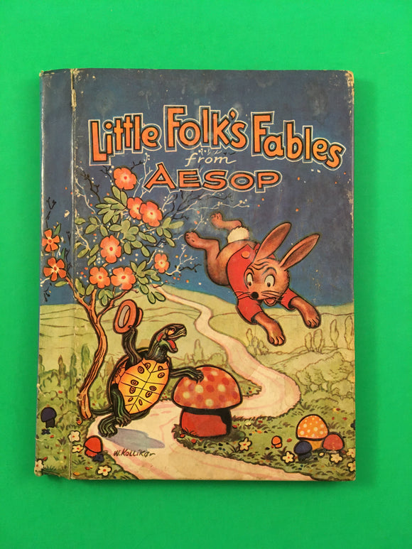 Little Folk's Fables from Aesop Vintage McLoughlin 1940 Little Color Classics HC