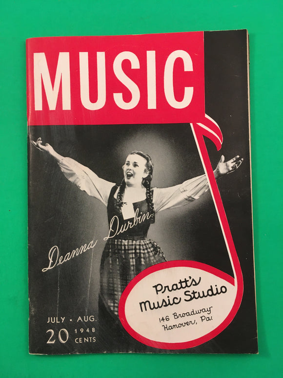 MUSIC Magazine July / Aug 1948 Pratt's Music Studio Deanna Durbin Jimmy Dorsey