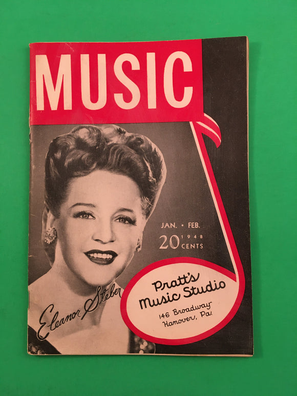 MUSIC Magazine Jan / Feb 1948 Pratt's Music Studio Eleanor Steber RARE