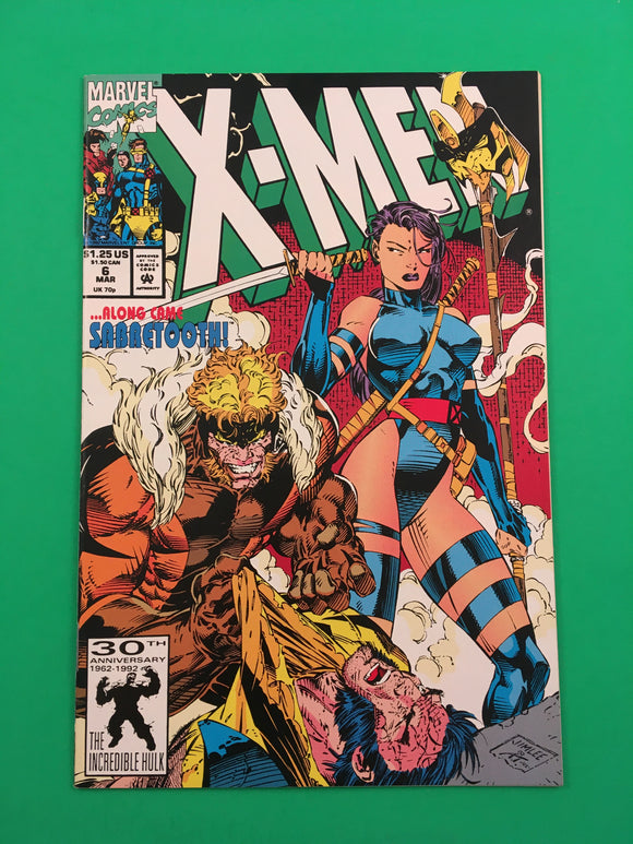 X-Men Issue 6 1992 Vintage Marvel Comics Sabertooth Wolverine Jim Lee Maverick