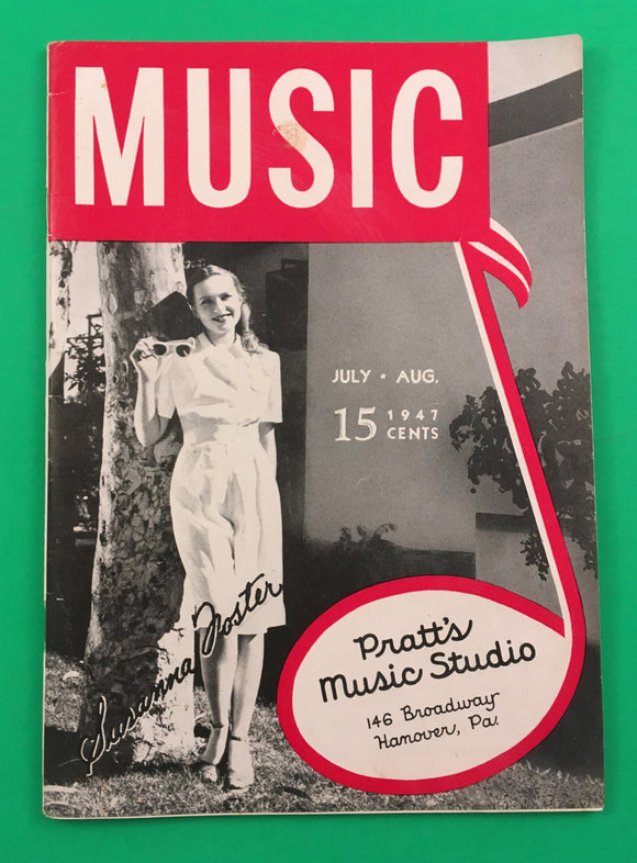 MUSIC Magazine July / Aug 1947 Pratt's Music Studio Susanna Foster IGL Oahu RARE